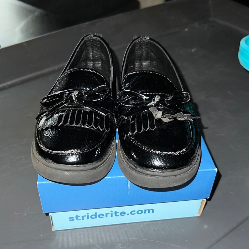 Stride Rite Black Patent Leather Loafers